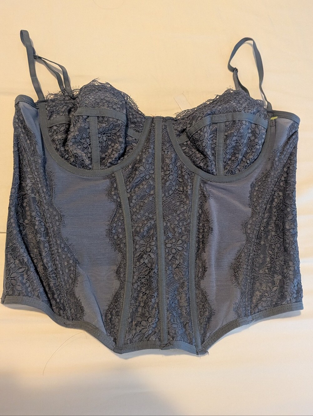 Blue Lace Corset Bustier
